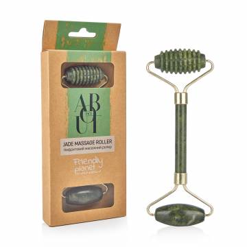 Нефритовый массажный роллер для лица ABOUT face Jade Massage Roller Friendly Planet