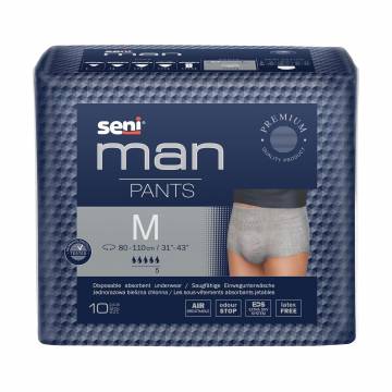 Подгузники-трусы для взрослых Seni Man Pants мужские, размер M, 10 шт