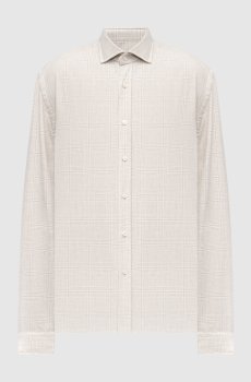 Серая рубашка в клеточку