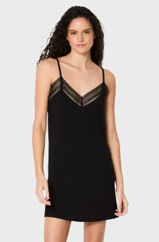 Женская черная ночная рубашка ALBANE Черный L Etam 6550780