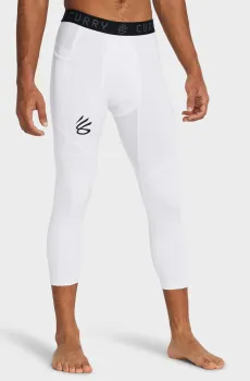 Мужские белые тайтсы UA Curry Brand 3/4 Lgs Белый L Under Armour 1379828-100