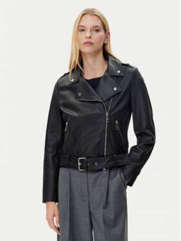BOSS Шкіряна куртка C_Sameli 50510964 Чорний Regular Fit BOSS Шкіряна куртка C_Sameli 50510964 Чорний Regular Fit