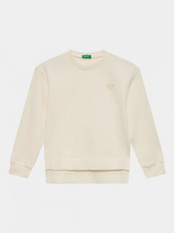 United Colors Of Benetton Світшот 3J68C10E1 Écru Relaxed Fit United Colors Of Benetton Світшот 3J68C10E1 Écru Relaxed Fit