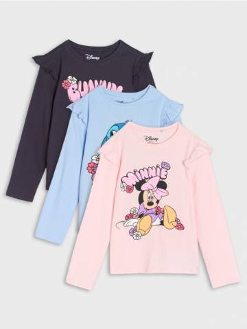 Набір з 3 футболок з довгим рукавом Disney - light blue Набір з 3 футболок з довгим рукавом Disney - light blue