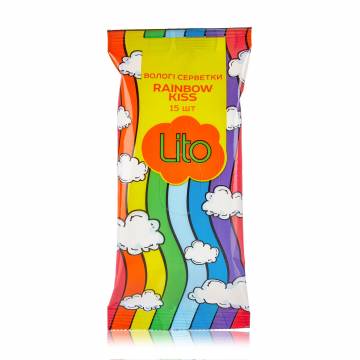 Влажные салфетки Lito Rainbow Kiss, 15 шт Влажные салфетки Lito Rainbow Kiss, 15 шт