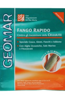 Антицеллюлитное грязевое средство Geomar Body быстрого действия с океанскими водорослями и морской солью, 80 г (саше)