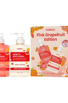 Набор для тела Kundal Honey & Macadamia Pink Grapefruit Edition (гель для душа, 500 мл + лосьон, 500 мл)