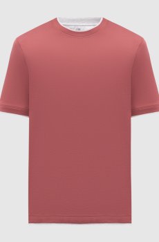 Розовая футболка с эффектом наложения слоев