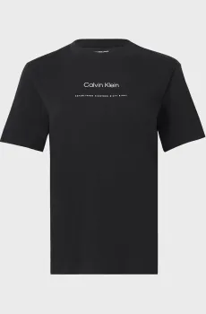 Женская черная футболка CLASSIC Черный XL Calvin Klein Jeans LV047C811G