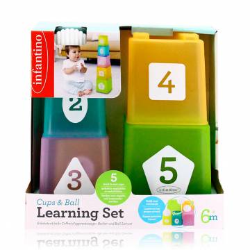 Развивающая игрушка-пирамидка Infantino Мячик и стаканчики, от 6 месяцев (315206)