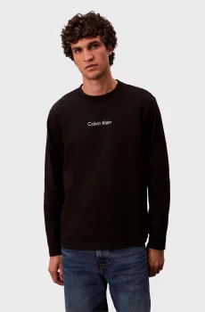 Мужской черный лонгслив STANDARD Черный M Calvin Klein LV04LD232G