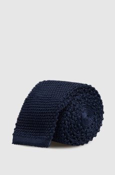 Синий галстук из шелка