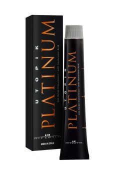 Перманентная краска для волос Hipertin Utopik Platinum с гиалуроновой кислотой, 1.00 Black, 60 мл