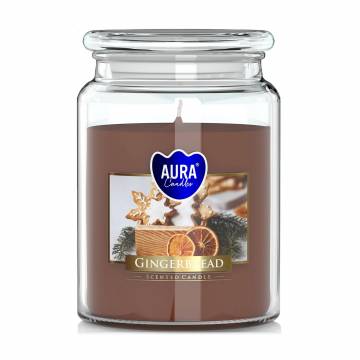 Ароматическая свеча в банке Bispol Scented Candle Aura Gingerbread, 500 г (snd99-346)
