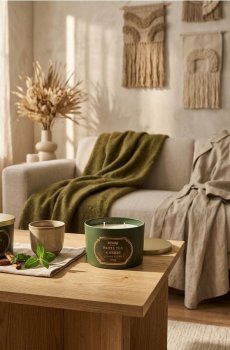 Ароматична свічка White Tea & Herbs - зелений