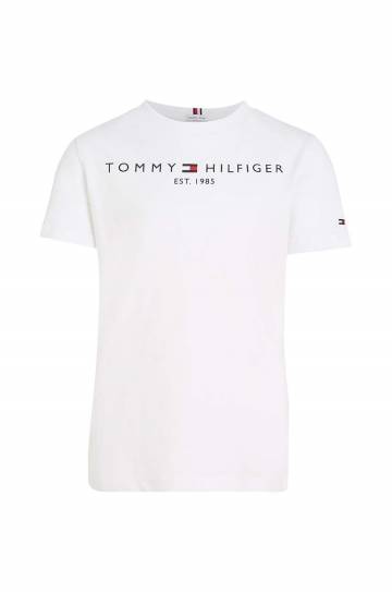 Детская хлопковая футболка Tommy Hilfiger цвет белый с принтом Детская хлопковая футболка Tommy Hilfiger цвет белый с принтом