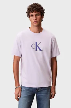 Мужская сиреневая футболка Hero Monologo Сиреневый L Calvin Klein Jeans LV04RB862G