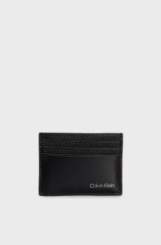 Мужской черный кожаный кардхолдер CK REMOTE CARDHOLDER 6CC Черный ONESIZE Calvin Klein K50K512421