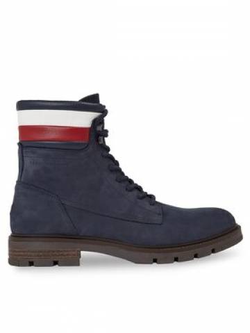 Tommy Hilfiger Черевики туристичні Corporate Hilfiger Nubuck Boot FM0FM04801 Голубий Tommy Hilfiger Черевики туристичні Corporate Hilfiger Nubuck Boot FM0FM04801 Голубий