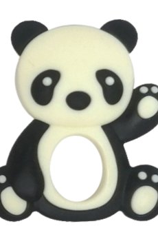 Игрушка-прорезыватель для зубов Lindo Панда черная, от 3 месяцев (LI 329)