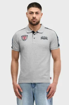 Мужское серое поло PELTON Серый XXL Lonsdale 117880