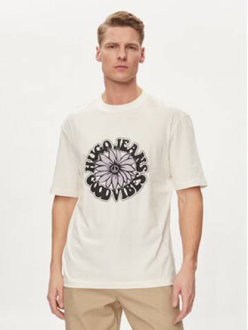 Hugo Футболка Nune 50515317 Écru Regular Fit Hugo Футболка Nune 50515317 Écru Regular Fit