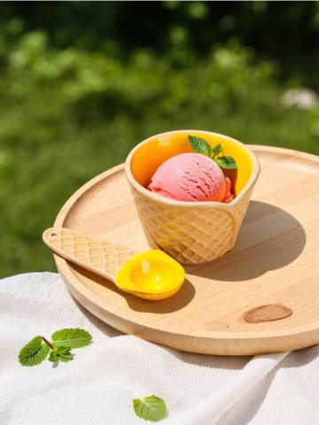 Креманка для морозива - жовтий