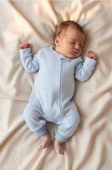 Бавовняний сліп для немовлят - блакитний