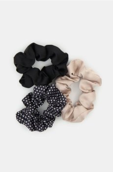 Резинки для волосся scrunchie 3 pack - різнобарвний