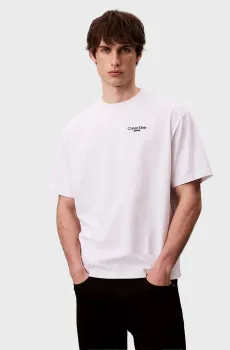 Мужская белая футболка LOGO BACK PRINT Белый L Calvin Klein Jeans LV04RD825G