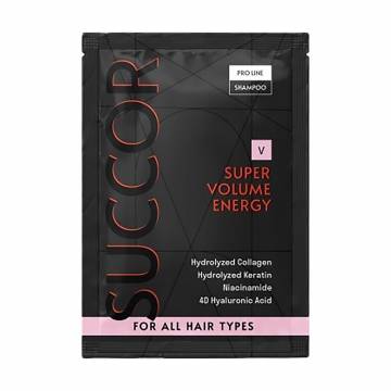 Шампунь Succor Super Volume Energy Shampoo для объема всех типов волос, 10 мл Шампунь Succor Super Volume Energy Shampoo для объема всех типов волос, 10 мл