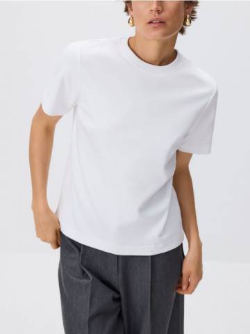 Reserved - Футболка regular fit з мерсеризованої бавовни - білий - 2292T-00X Reserved - Футболка regular fit з мерсеризованої бавовни - білий - 2292T-00X