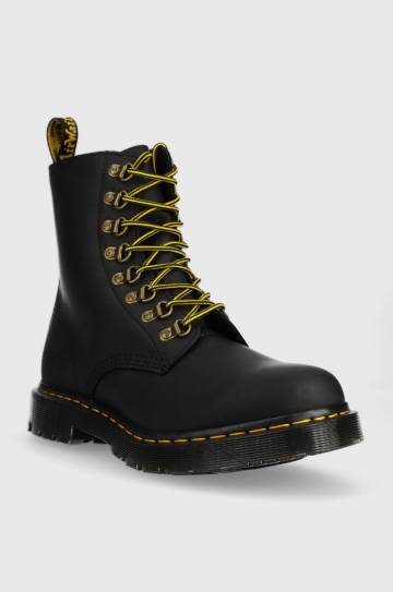 Кожаные полусапоги Dr. Martens 1460 Pascal женские цвет чёрный на плоском ходу с утеплением Кожаные полусапоги Dr. Martens 1460 Pascal женские цвет чёрный на плоском ходу с утеплением