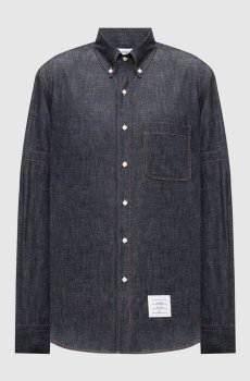 Синяя джинсовая рубашка