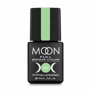 Гель-лак для ногтей Moon Full Breeze Color Gel Рolish 433 Светлый бирюзово-зеленый, 8 мл Гель-лак для ногтей Moon Full Breeze Color Gel Рolish 433 Светлый бирюзово-зеленый, 8 мл
