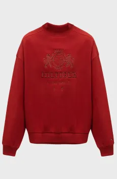 Женский красный свитшот RLX VARSITY CREST C-NK Красный XS Tommy Hilfiger WW0WW43495