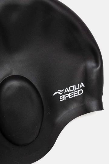 Шапочка для плавания Aqua Speed цвет чёрный EAR.CAP. Шапочка для плавания Aqua Speed цвет чёрный EAR.CAP.