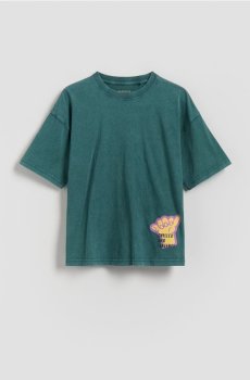 Reserved - Футболка з принтом - синьо-зелений - 969HR-67X