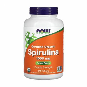 Спирулина NOW foods Spirulina 1000 мг, 240 таблеток Спирулина NOW foods Spirulina 1000 мг, 240 таблеток