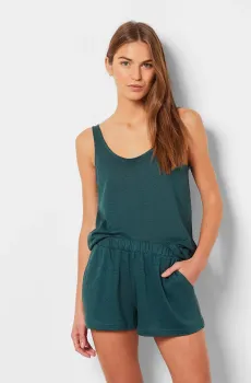 Женская зеленая льняная майка THAMY Зеленый S Etam 6539405