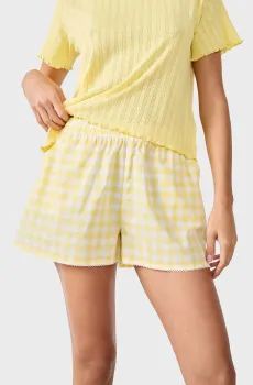 Женские желтые шорты в клетку CORAZ Желтый M Etam 6554933