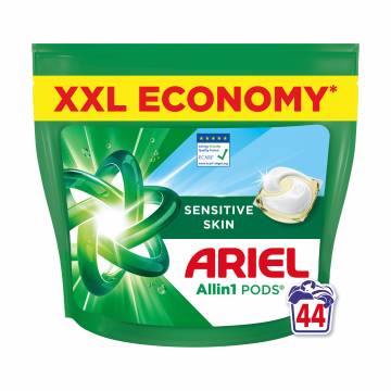 Капсулы для стирки ARIEL Pods All-in-1 Sensitive Skin для чувствительной кожи, 44 стирки, 44 шт Капсулы для стирки ARIEL Pods All-in-1 Sensitive Skin для чувствительной кожи, 44 стирки, 44 шт