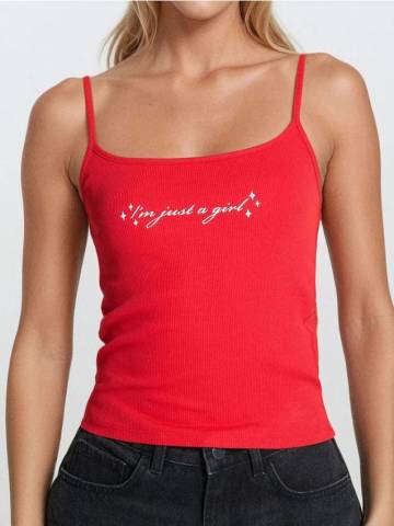 Топ на тонких бретельках - червоний Топ на тонких бретельках - червоний