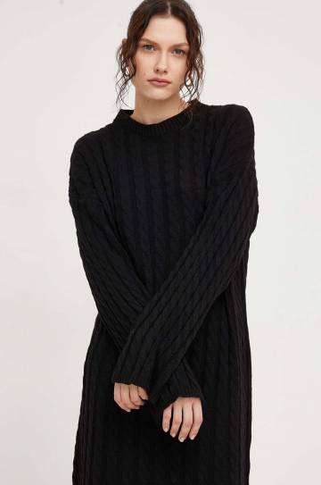 Платье Answear Lab цвет чёрный maxi oversize Платье Answear Lab цвет чёрный maxi oversize