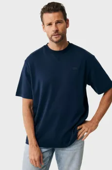 Мужская темно-синяя футболка FRANKIE Essential t-shirt loose fit Синий L Mexx MF007800251M
