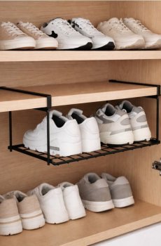 Підвісна полиця для взуття - чорний