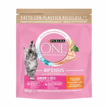 Сухой корм для котят Purina One Junior Bifensis с курицей, 450 г Сухой корм для котят Purina One Junior Bifensis с курицей, 450 г