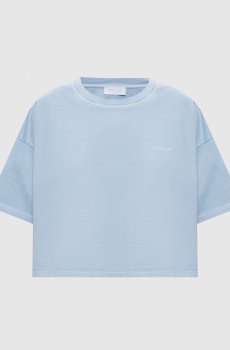 Голубая футболка с логотипом