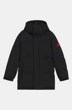 Мужской черный пуховик Черный M HUGO 10526