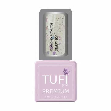 Топ для гель-лака Tufi Profi Premium Diamond Potal Top с поталью и шиммером, Звездное небо, 8 мл Топ для гель-лака Tufi Profi Premium Diamond Potal Top с поталью и шиммером, Звездное небо, 8 мл